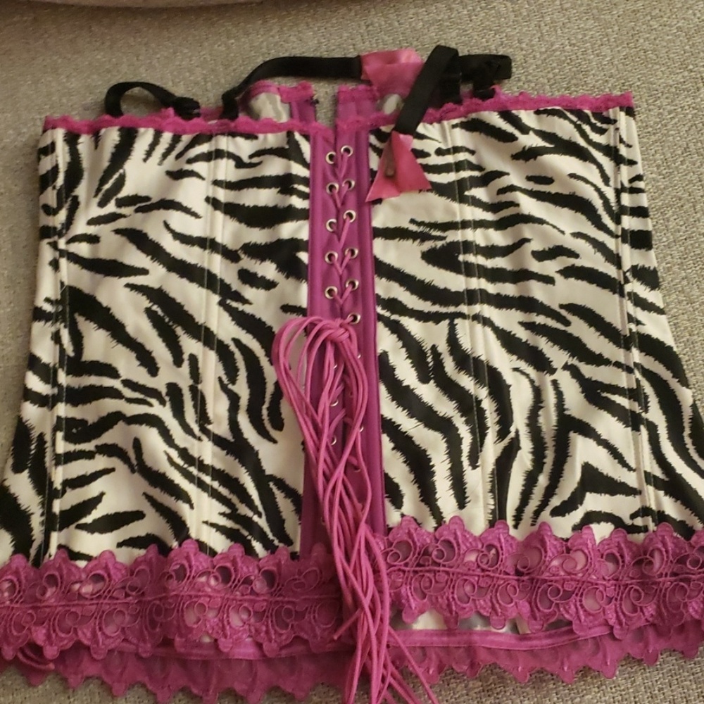 Zebra Printed Corset - Fredericks of Hollywood